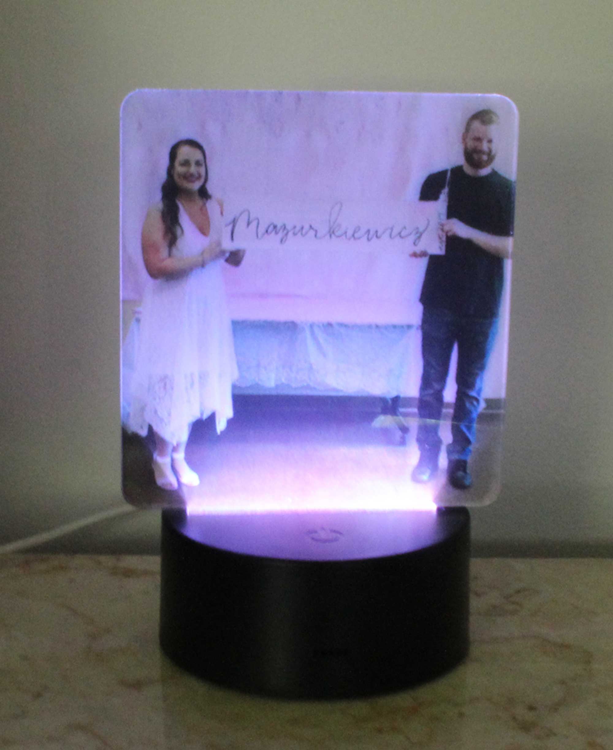 Personalized Photo Night Light, UV Printed Acrylic USB/110V/Battery