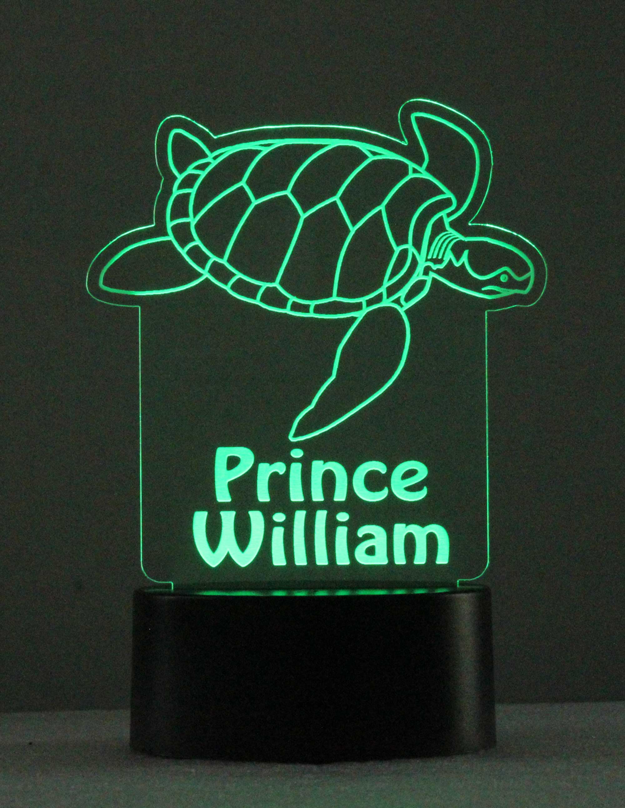 Custom Engraved Sea Turtle Night Light - USB - 110V - Battery